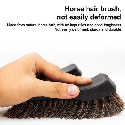 Soft Horsehair Cleaning Brush Horsehair Detailing Brush Car Interior Detailing Tool Car Cleaning Brush Handle Details Brush