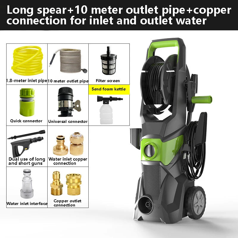 220V Fully Automatic Household Car Wash Machine Convenient Cleaning Machine High-Pressure High-Power Car Wash Water Pump