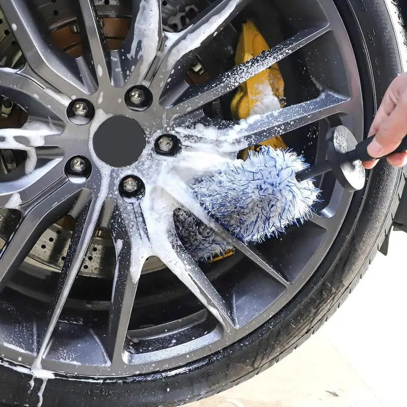 Car Wheel Brush Wheel Rim Brush Car Tire Brush Wheel Brush Set for Car Detailing Microfiber Car Wash Car Detailing Brush