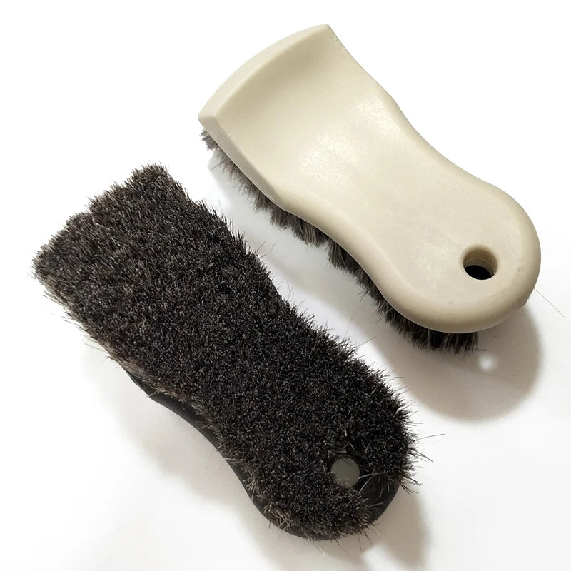 Soft Horsehair Cleaning Brush Horsehair Detailing Brush Car Interior Detailing Tool Car Cleaning Brush Handle Details Brush